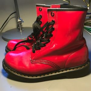 Red doc martens